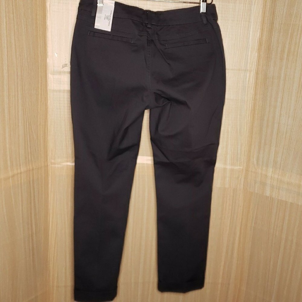 Lee Platinum Label Grey New Midrise Florence Slim Cropped Pants 12 - Picture 4 of 9